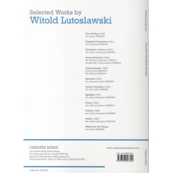 Witold Lutoslawski: Lullaby For Anne-Sophie (Violin And Piano)