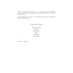 Bryce Dessner: Letter 27 (Score/Parts)