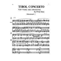 Philip Glass: Tirol - Concerto For Piano And Orchestra (Solo Piano)