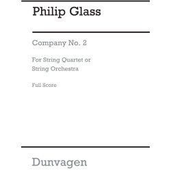 Philip Glass: String Quartet No 2 'Company' (Score)
