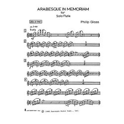 Philip Glass: Arabesque In Memoriam (Solo Flute)