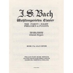 Js Bach: Prelude &amp; Fugue No. 6 In D Minor Book 1