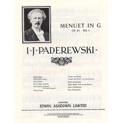 Ignacy Paderewski: Menuet In G Op.14 No.1