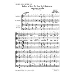 Elvey Arise, Shine, For Thy Light Is Come 2pt/Piano