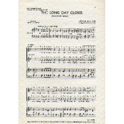 Arthur Sullivan: The Long Day Closes