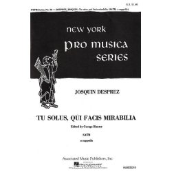 Josquin Des Prez: Tu Solus Qui Facis Mirabilia