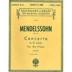 Felix Mendelssohn: Piano Concerto No.1 In G Minor Op.25 (2 Piano Score)