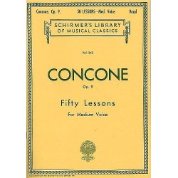 Giuseppe Concone: Fifty Lessons Op.9 For Medium Voice