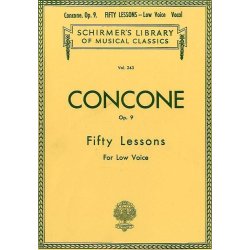 Giuseppe Concone: Fifty Lessons Op.9 For Low Voice