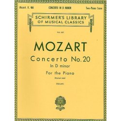 W.A. Mozart: Piano Concerto No. 20 In D Minor K.466 (2 Piano Score)