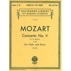 W.A. Mozart: Violin Concerto No.5 In A Major K.219 (Violin/Piano)