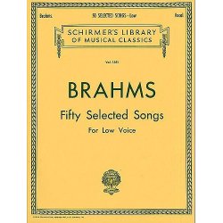 Johannes Brahms: Fifty Selected Songs For Low Voice