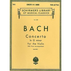 Johann Sebastian Bach: Concerto In G Minor (Violin/Piano Reduction)