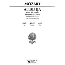 W.A. Mozart: Alleluia From Exsultate Jubilate (Medium Voice)