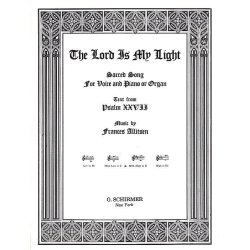 Frances Allitsen: Lord Is My Light In D (Medium High Voice/Piano)