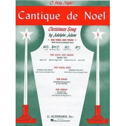 Adolphe Adam: Cantique De Noel (O Holy Night) For Medium High Voice And Organ In D Flat