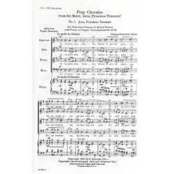 J.S. Bach: Four Chorales From 'Jesu Priceless Treasure'