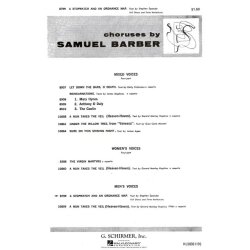 Samuel Barber: A Stopwatch And An Ordnance Map For Full Chorus And Three Kettledrums