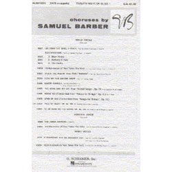 Samuel Barber: Twelfth Night Op. 42 No. 1 (SATB)