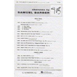Samuel Barber: To Be Sung On Water (SSAA)