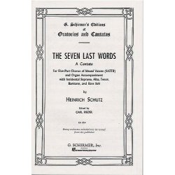 Heinrich Schutz: The Seven Last Words (Vocal Score)