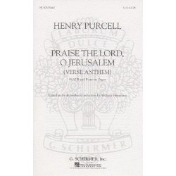 Henry Purcell: Praise The Lord, O Jerusalem (Schirmer Edition)- SSATB