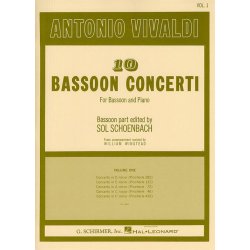 Antonio Vivaldi: 10 Bassoon Concerti For Bassoon And Piano Volume 1