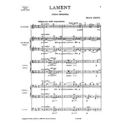 Frank Bridge: Lament (Score)