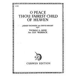 Arne, T O Peace Thou Fairest Child Of Heaven Voice/Piano