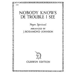 Johnson, J Nobody Knows De Trouble I See Voice And Piano