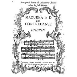 Chopin, F Mazurka In D And Contredanse Piano