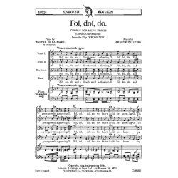 Armstrong Gibbs Fol, Dol, Do Ttbb (Unaccompanied)