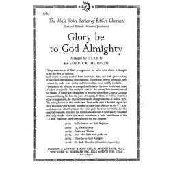 Hudson Glory Be To God Almighty Ttbb