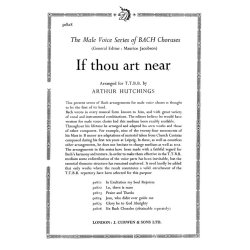 Arthur Hutchings: If Thou Art Near (TTBB)