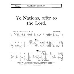 Mendelssohn Ye Nations, Offer To The Lord Satb Tonic Solfa