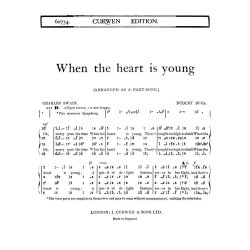 Dudley Buck: When The Heart Is Young (SATB Tonic Sol-fa)