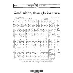 Henry Smart: Good Night, Thou Glorious Sun (Tonic Sol-fa)