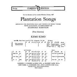 Robinson Plantation Songs Satb