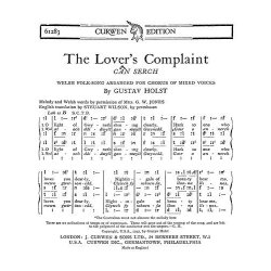 Holst: The Lover's Complaint SATB