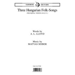 Matyas Seiber: Three Hungarian Folk-songs (SSAA)