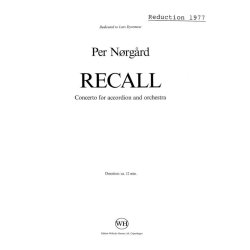 Per Nrgrd: 'Recall' Concerto For Accordion And Orchestra (Score)