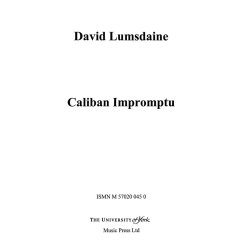 David Lumsdaine: Caliban Impromptu