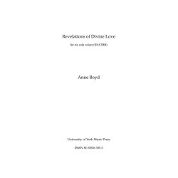 Anne Boyd: Revelations Of Divine Love (Vocal Score)