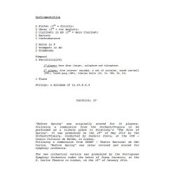 Lus Tinoco: Before Spring (A3 Conductor's Score)