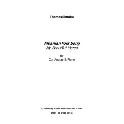 Simaku Thomas Albanian Folk Song My Beautiful Morea Cora/Pf Score/Part
