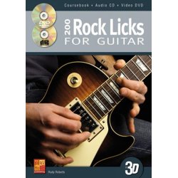 200 Rock Licks For Guitar In 3D (Book/CD/DVD)