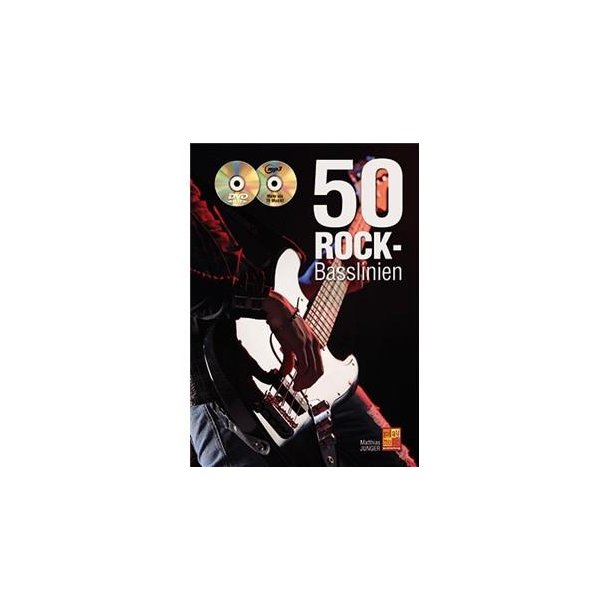 Matthias Junger: 50 Rock-Basslinien (Buch/CD/DVD)