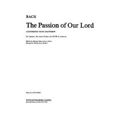J.S. Bach: St Matthew Passion (Vocal Score) - Old Novello Edition