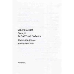 Gustav Holst: Ode To Death Op.38 (Vocal Score)