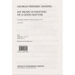 G.F. Handel: My Heart Is Inditing Of A Good Matter